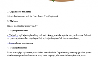 Konkurs Plastyczno-Sensoryczny "Kapelusz Pani Wiosny"